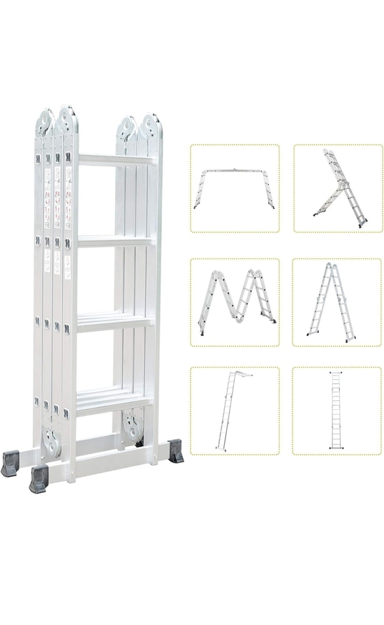 Échelle pliante / transformable 6 en 1 – hauteur maximale 4,78m.